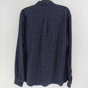 johnnie-O Dark Blue Plaid Casual Shirt
